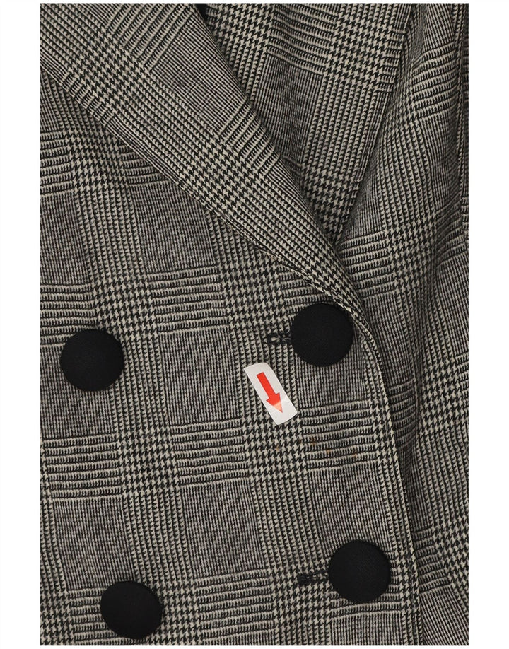 Vintage γυναικείο μακρυμάνικο σακάκι UK 18 XL Grey Houndstooth