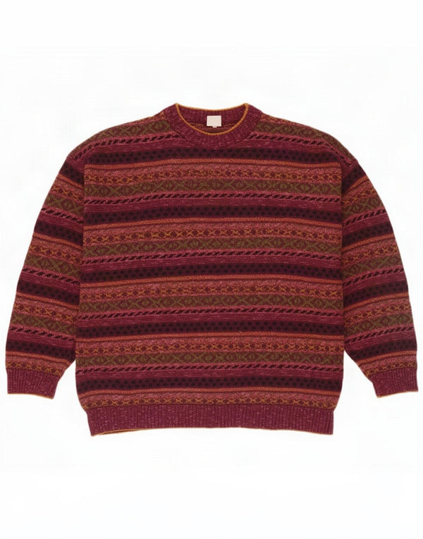 Vintage Mens Crew Neck Jumper Sweater IT 52 Large πολύχρωμο Fair Isle