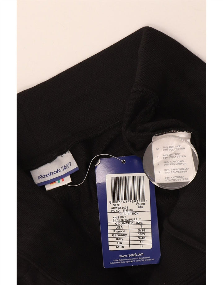 Γυναικεία αθλητική φόρμα Reebok Παντελόνι UK 10 Small Black Cotton