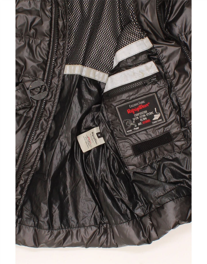 REFRIGIWEAR Womens Padded Jacket UK 10 Small Black Polyamide Vintage Refrigiwear and Second-Hand Refrigiwear from Messina Hembry 