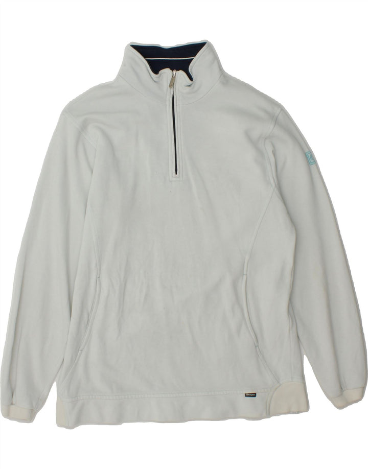 CHAMPION Mens Zip Neck Sweatshirt Jumper Medium Blue Cotton Vintage Champion and Second-Hand Champion from Messina Hembry 