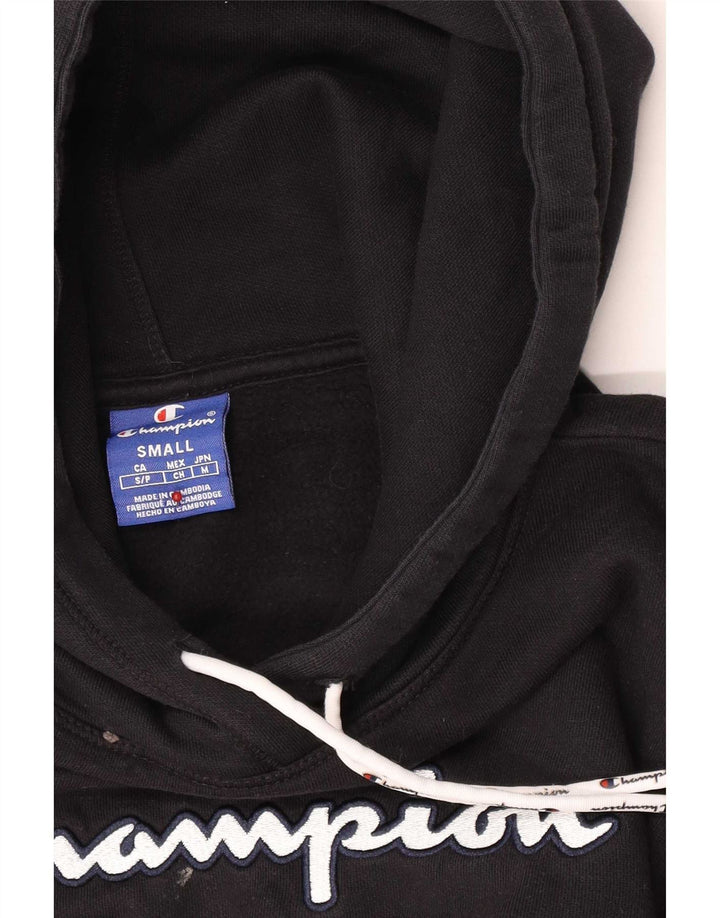 Champion Mens Graphic Regular Fit Jumper Hoodie Small Black