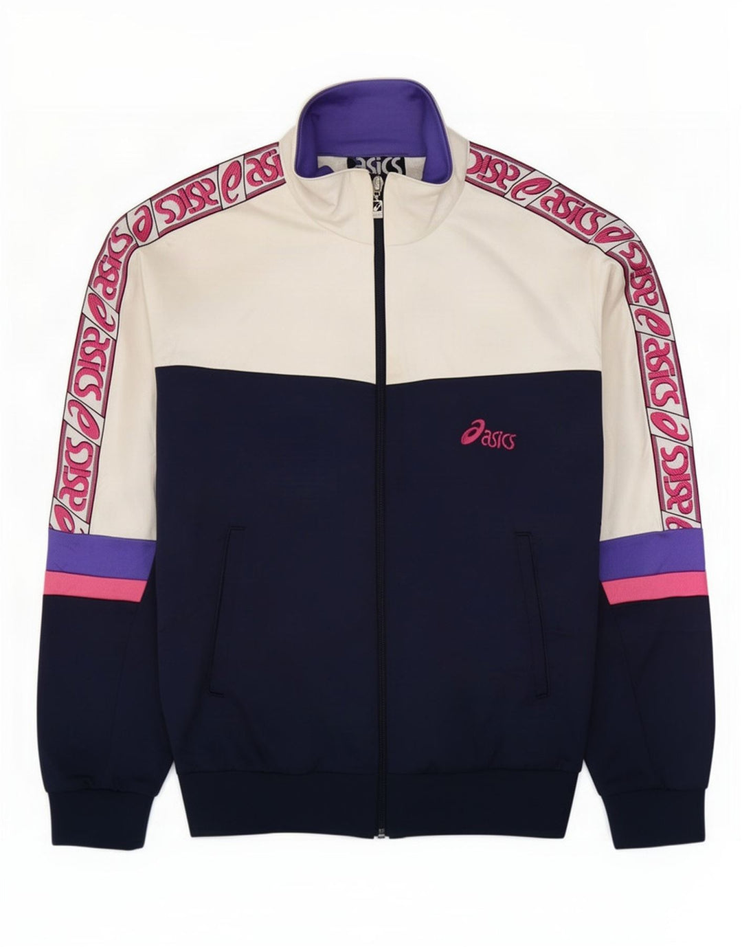 Ανδρική φόρμα γυμναστικής γραφικής Asics Top Jacket IT 48 Medium Navy Blue Colourblock