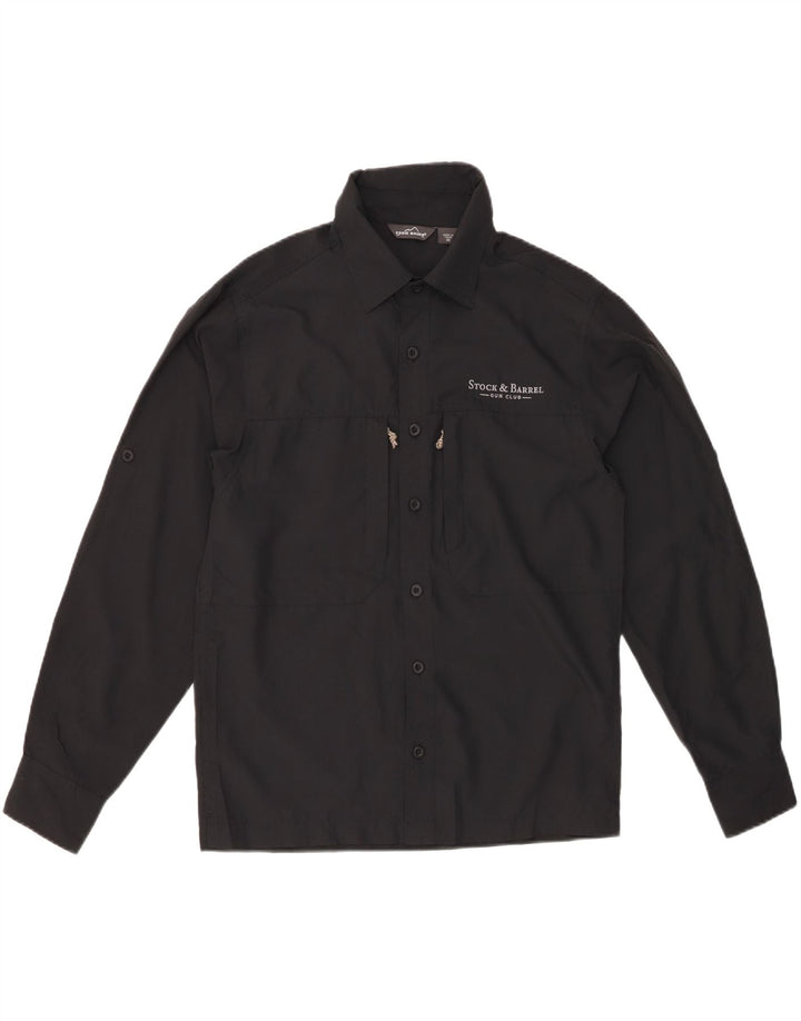 Eddie Bauer Ανδρικό γραφικό πουκάμισο XS μαύρο πολυεστέρα