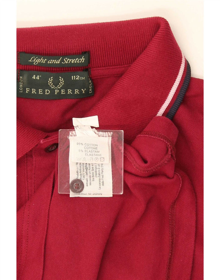 Fred Perry Ανδρικό πουκάμισο πόλο από μεσαίο μπορντό βαμβακερό ριγέ