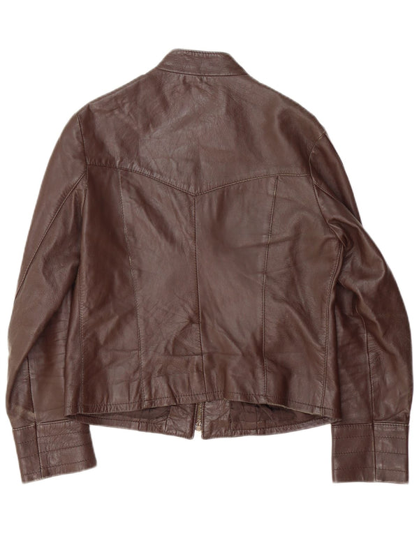 Lavorazione Artigianale Γυναικείο Crop Jacket UK 14 Large Brown