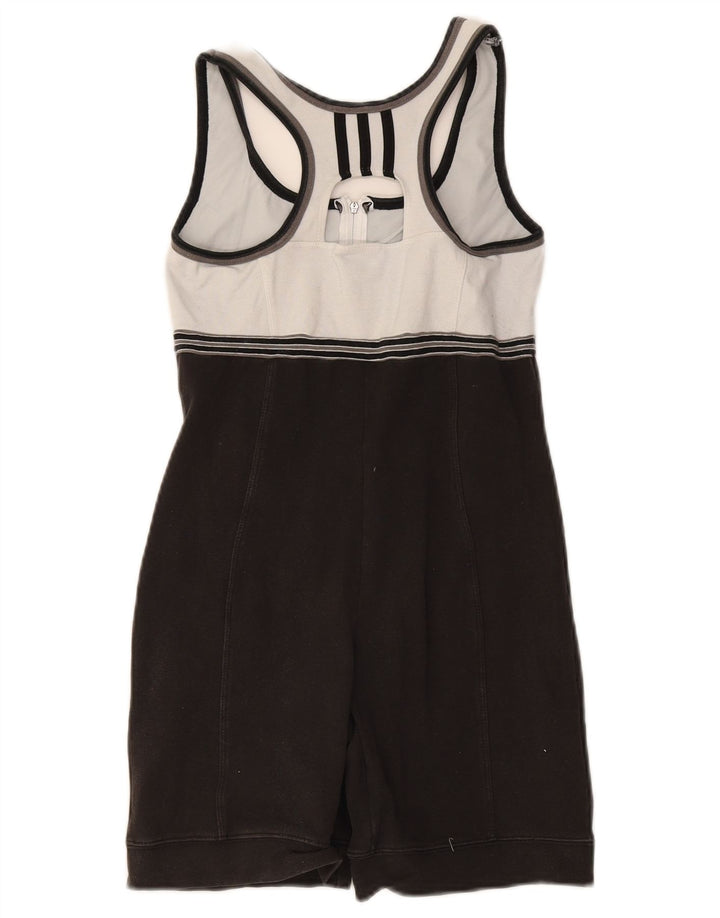 Adidas Γυναικείο Playsuit UK 10 Small Black Colourblock Βαμβακερό