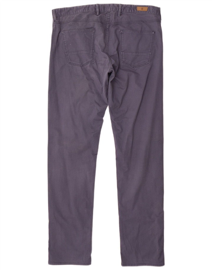 MASSIMO DUTTI Ανδρικό παντελόνι casual EU 44 Large W34 L33 Navy Blue Spotted