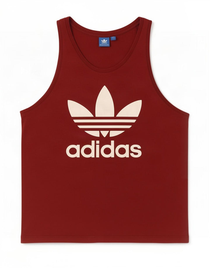 Ανδρικό γραφικό γιλέκο Adidas Top Large Maroon Βαμβακερό