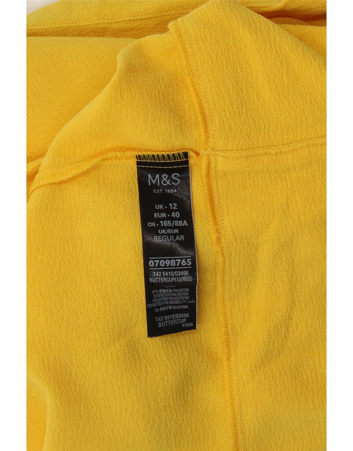 Marks & Spencer Γυναικείο φόρεμα Shift UK 12 Medium Yellow Polyester