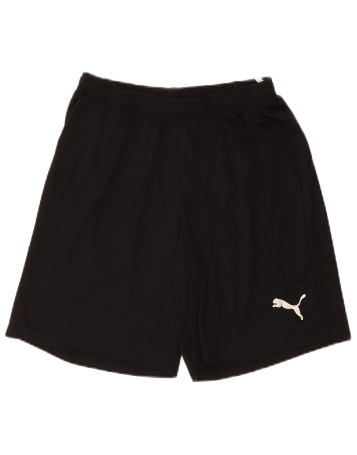 Ανδρικό αθλητικό σορτς Puma από μεσαίο μαύρο πολυεστέρα