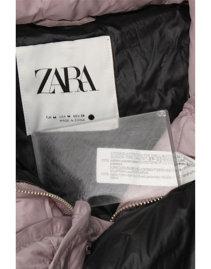 Zara Γυναικείο μπουφάν UK 14 Medium Pink Polyester