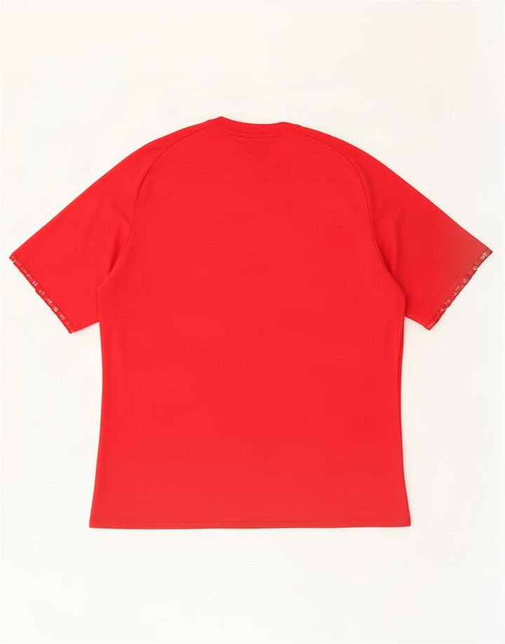 Ανδρικό T-Shirt Climalite Adidas Top Medium Red Colourblock Πολυεστέρας