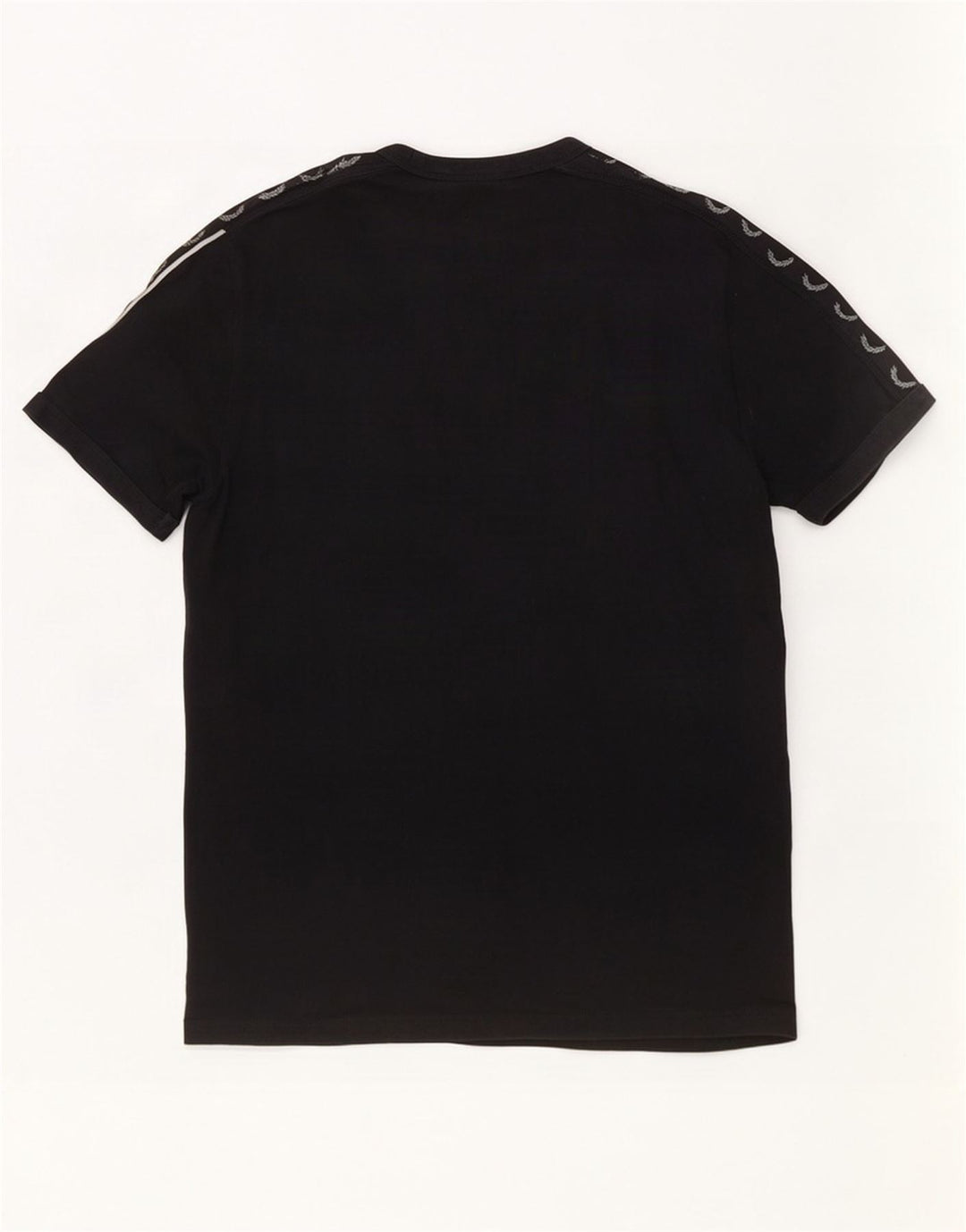 Fred Perry Ανδρικό γραφικό T-Shirt Top Μεσαίο μαύρο βαμβακερό