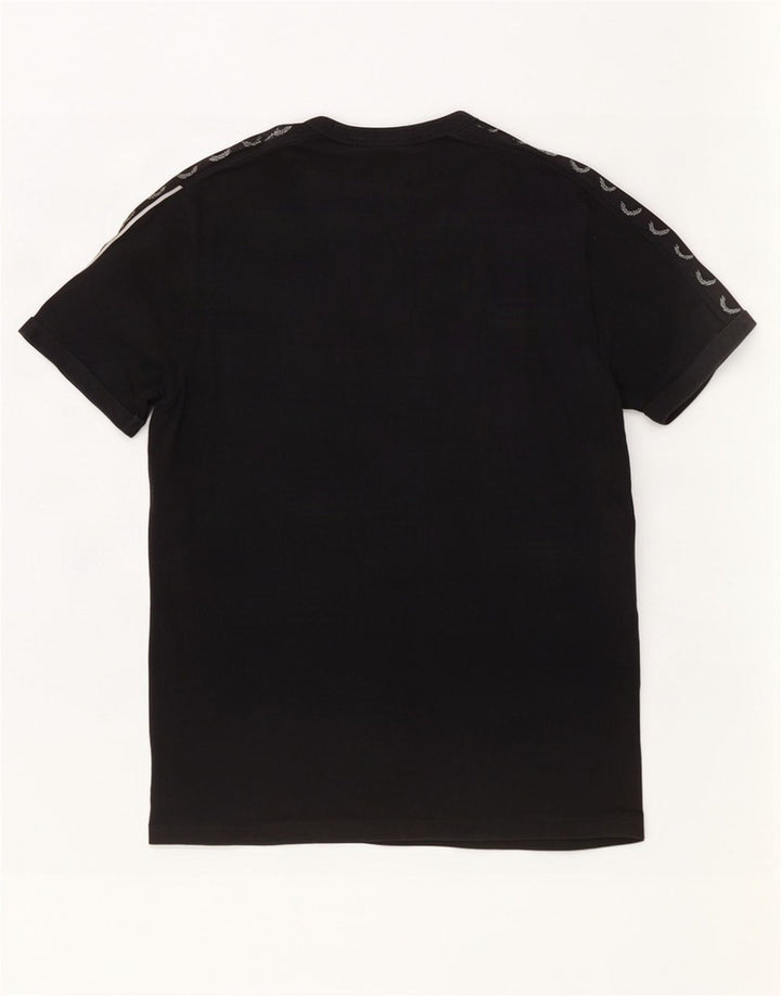 Fred Perry Ανδρικό γραφικό T-Shirt Top Μεσαίο μαύρο βαμβακερό