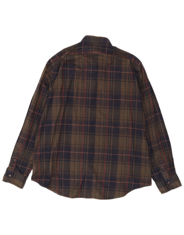 Ανδρικό φανελένιο πουκάμισο POLO RALPH LAUREN 2XL Καφέ βαμβακερό