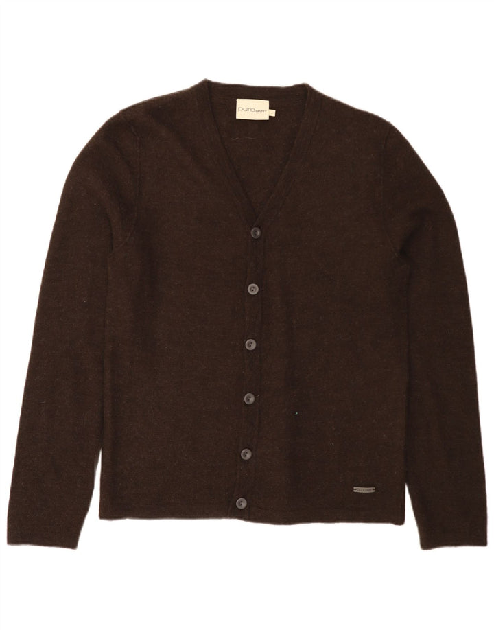 Ανδρικό πουλόβερ ζακέτα Dkny Μεγάλο Καφέ Μαλλί