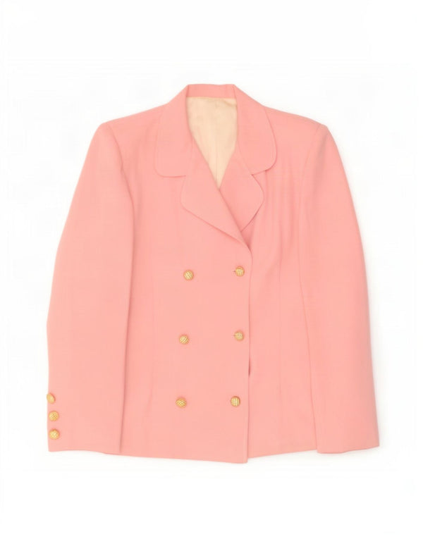 Vintage γυναικείο σακάκι με διπλό στήθος UK 10 Small Pink