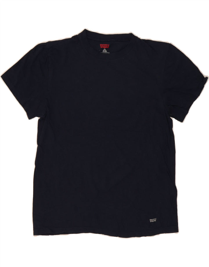 LEVI'S Mens T-Shirt Top UK 38/40 Medium Navy Blue Cotton Vintage Levi's and Second-Hand Levi's from Messina Hembry 