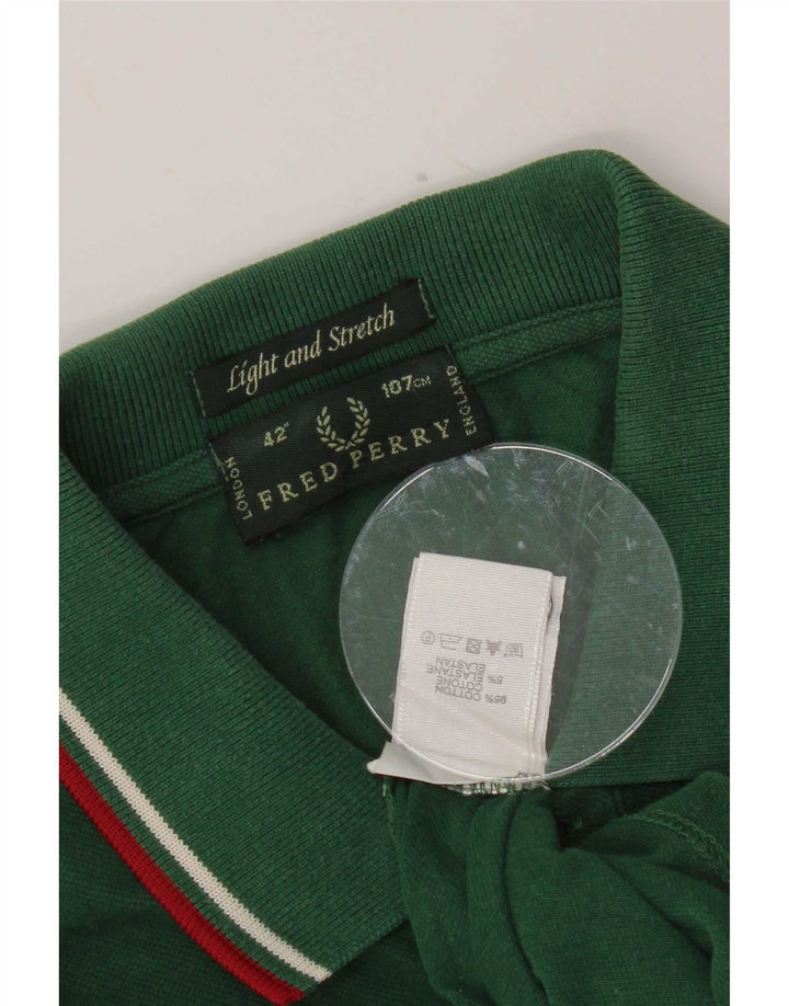 Fred Perry Ανδρικό Πόλο Μπλουζάκι Βαμβακερό μεσαίο πράσινο ριγέ