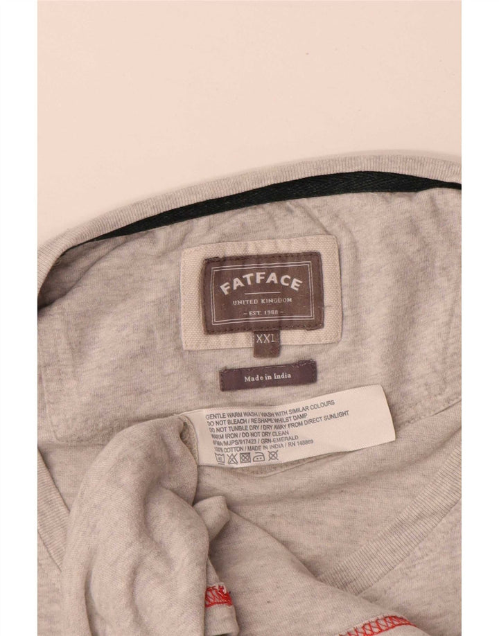 Ανδρικό μπλουζάκι Fat Face, μακρυμάνικο 2XL, γκρι, βαμβακερό