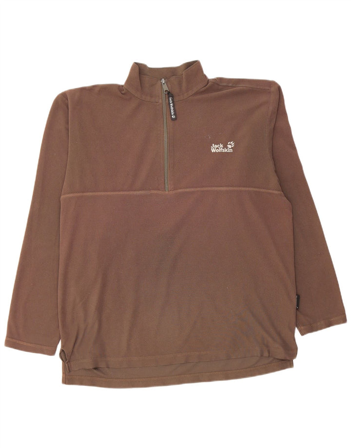 Jack Wolfskin Ανδρικό φλις άλμα με φερμουάρ μεγάλο καφέ