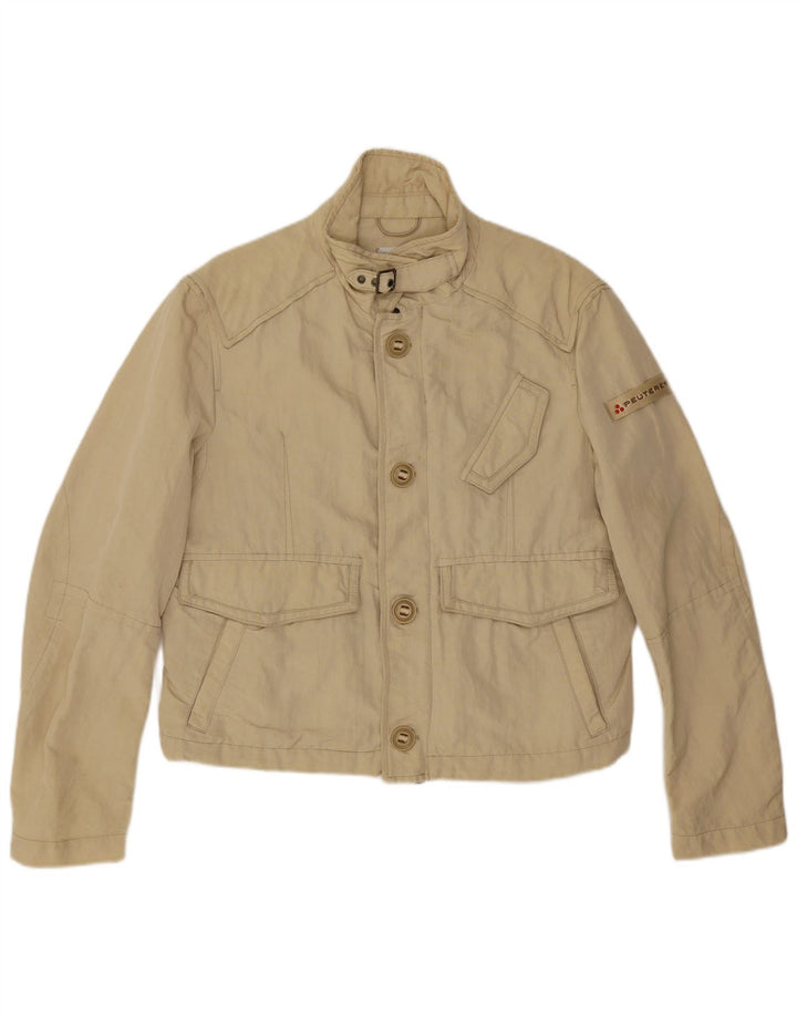 PEUTEREY Γυναικείο Crop Bomber Jacket IT 54 3XL Beige Polyamide