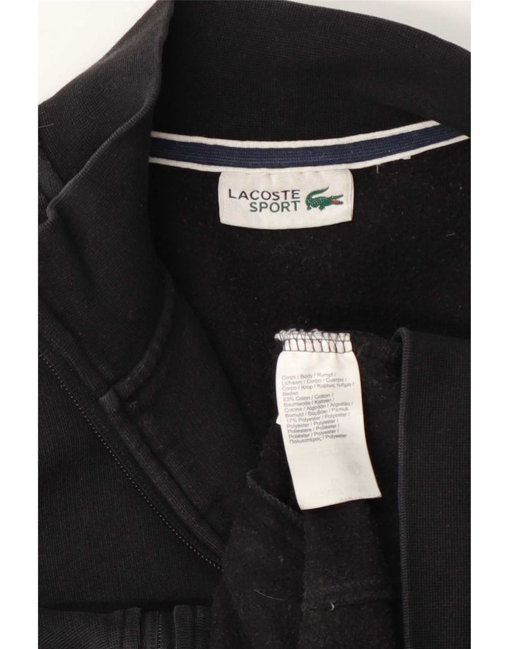 Ανδρική αθλητική φόρμα Lacoste Μπουφάν μεσαίο μαύρο βαμβακερό