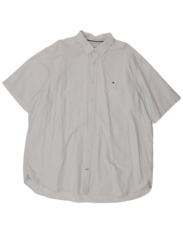 Ανδρικό κοντομάνικο πουκάμισο Tommy Hilfiger 3XL Μπλε βαμβακερό