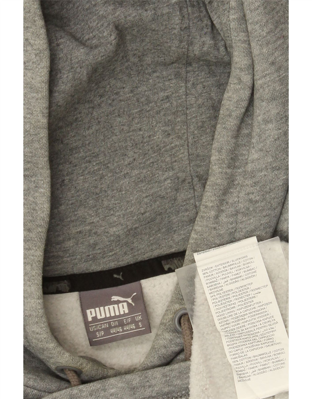 Ανδρικό γραφικό κουκούλα Puma, βαμβακερό μικρό γκρι χρώμα