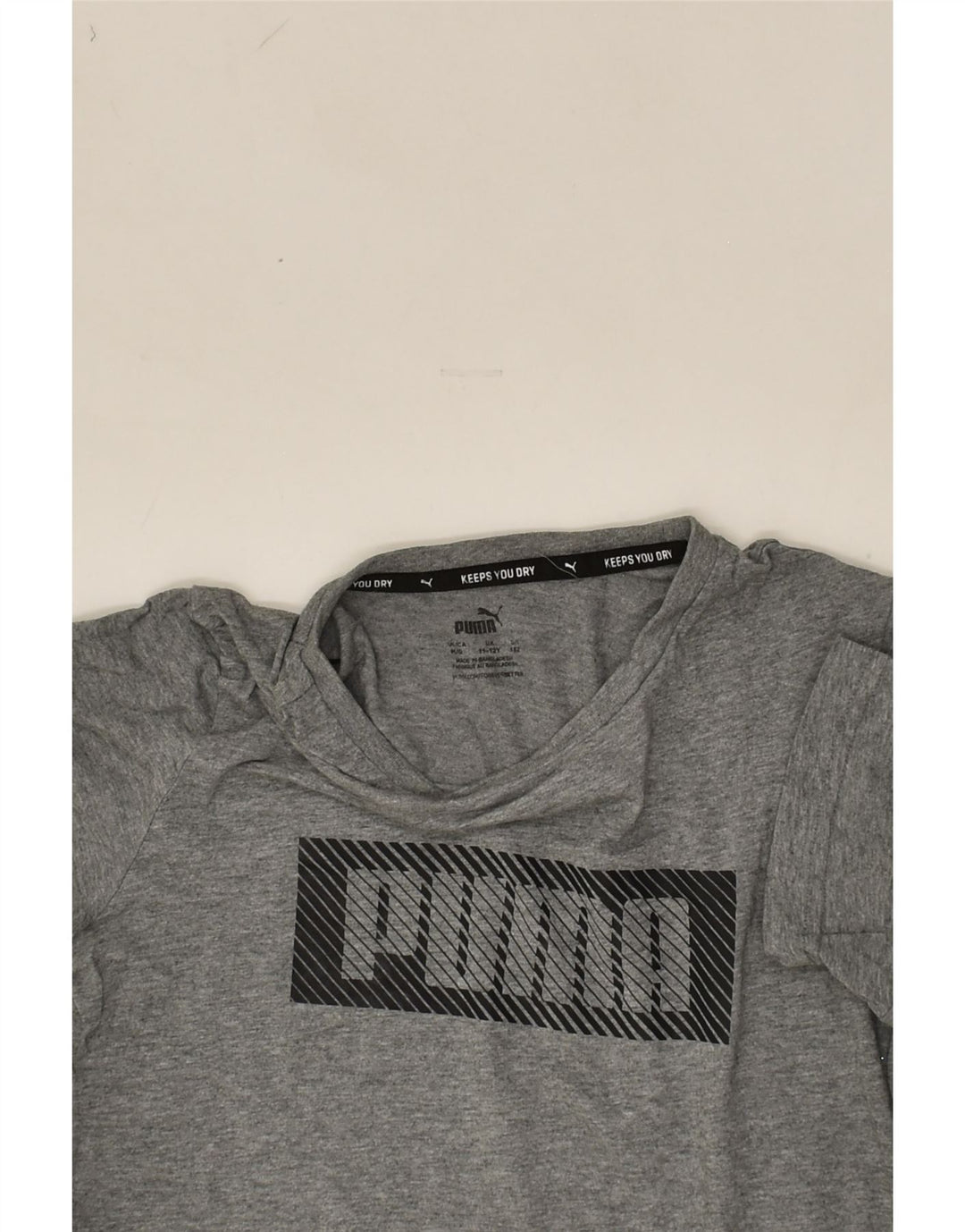 PUMA Boys Graphic T-Shirt Top 11-12 Years Grey Cotton | Vintage Puma | Thrift | Second-Hand Puma | Used Clothing | Messina Hembry 