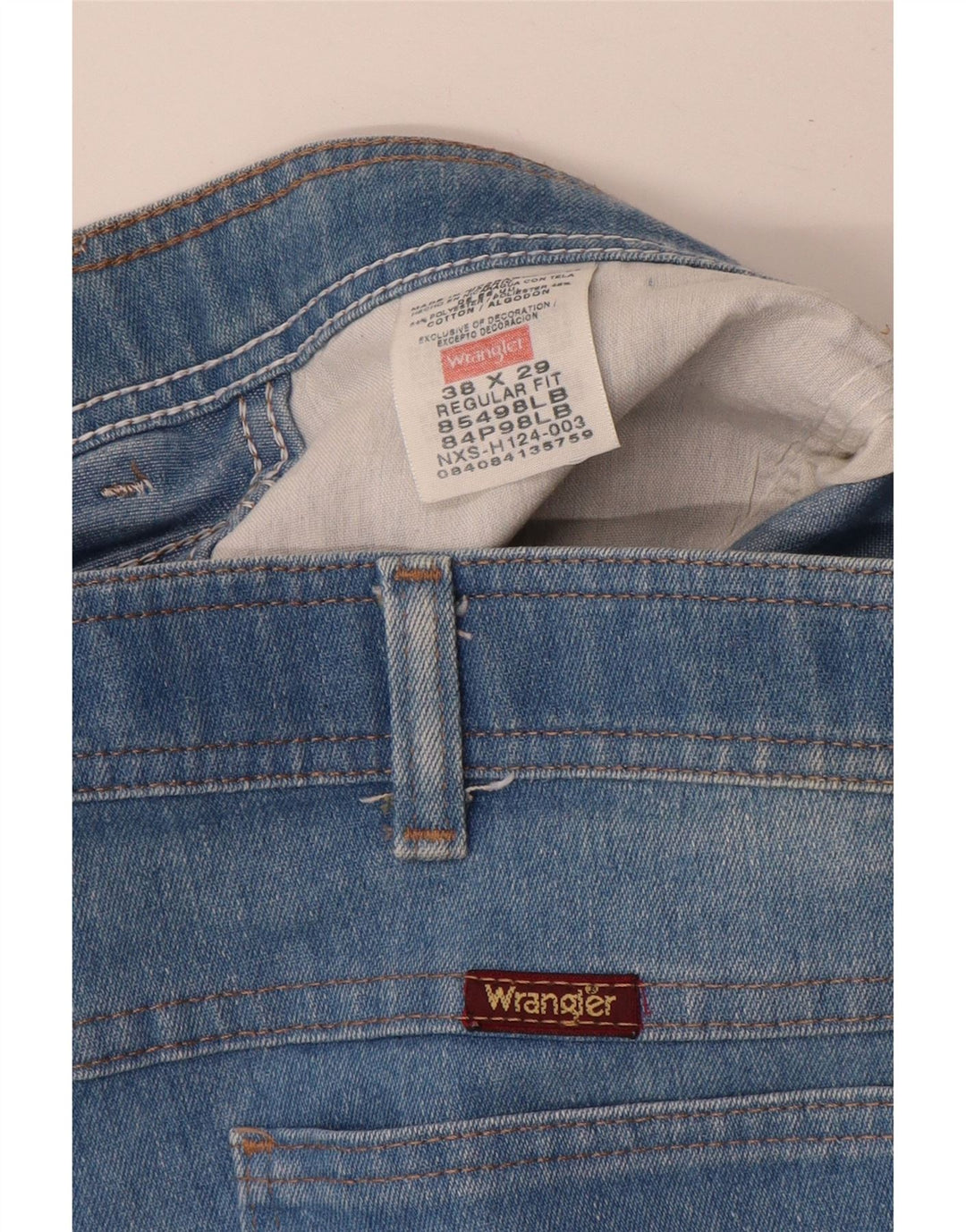 Ανδρικό τζιν ίσιο WRANGLER Regular Fit W38 L29 Μπλε πολυεστέρας
