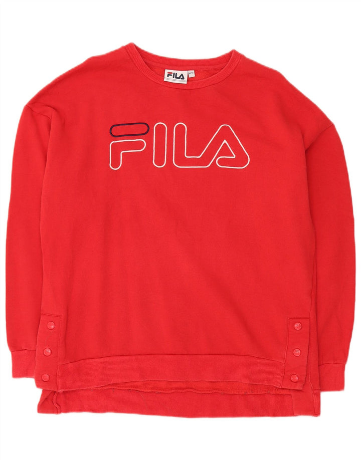 Ανδρική γραφική μπλούζα υπερμεγέθης Fila Jumper UK 12 μεσαίο κόκκινο βαμβακερό
