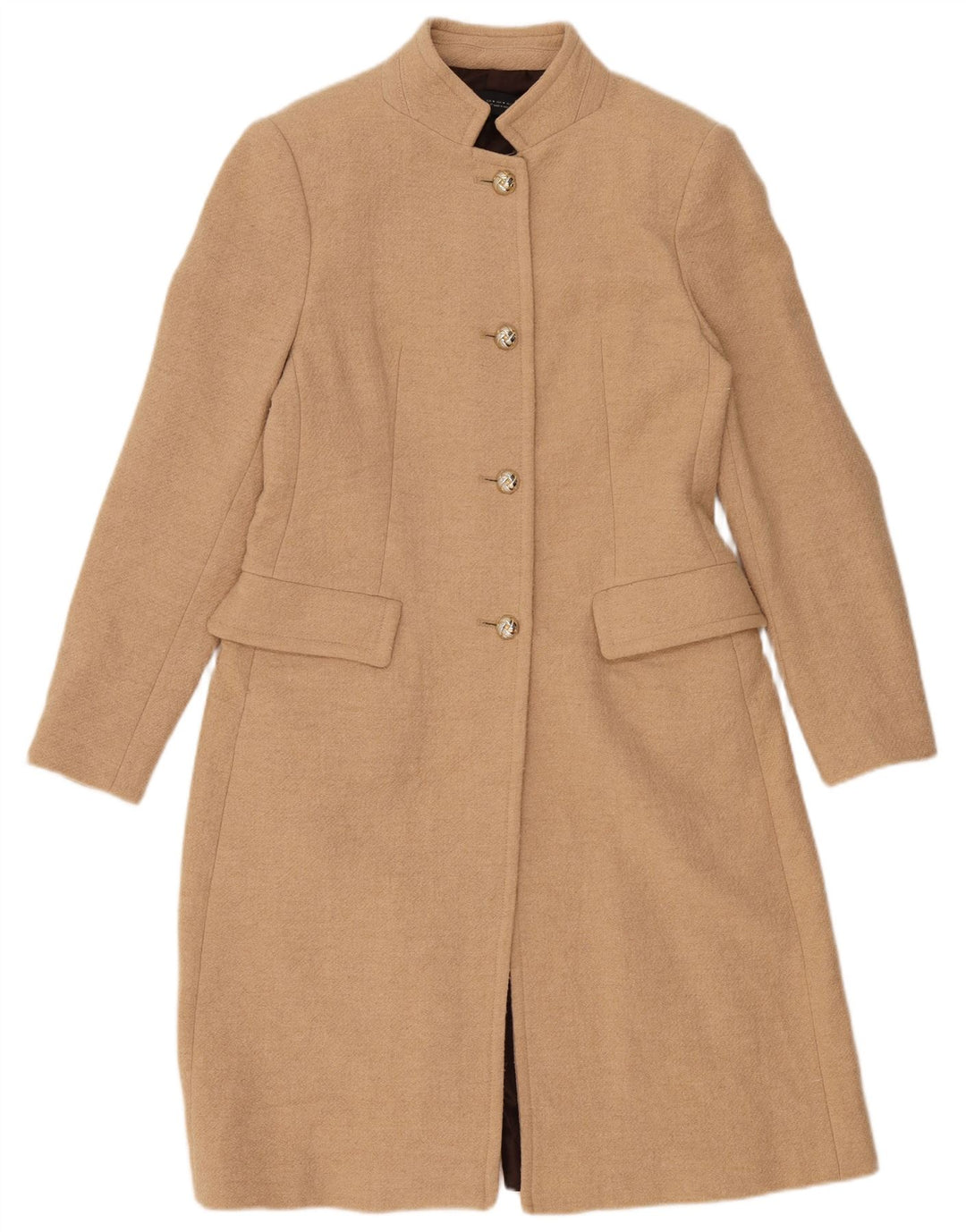 Zara Γυναικείο Πανωφόρι UK 12 Medium Beige Wool