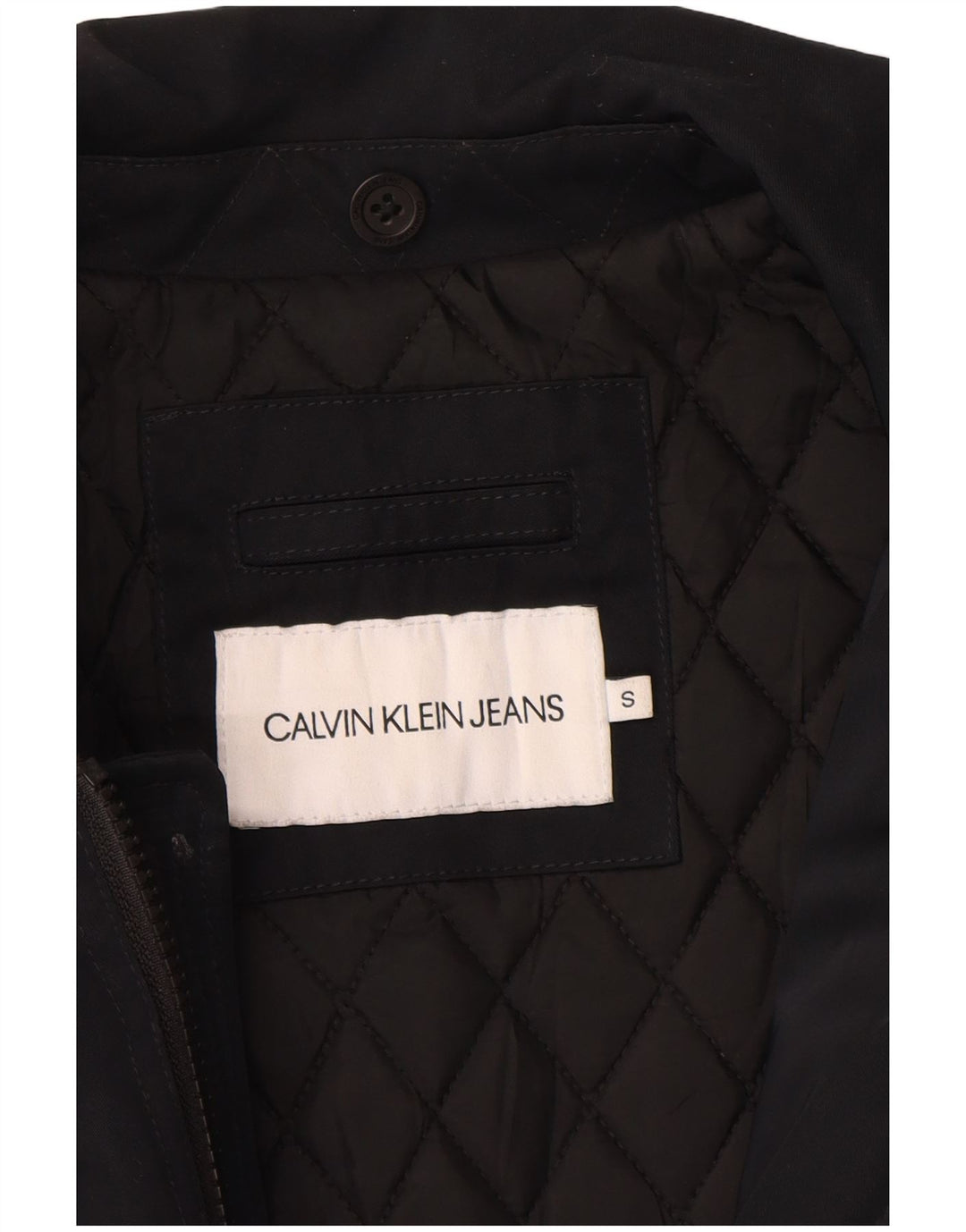 Calvin Klein Jeans Ανδρικό Bomber Jacket UK 36 Small Black Polyester