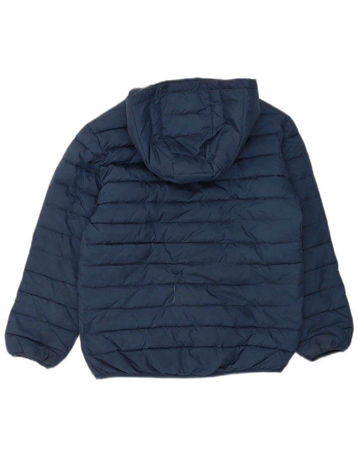 Quiksilver Boys Hooded Jacket 13-14 Years Large Navy Blue Polyester