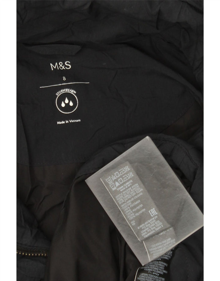 Marks & Spencer Γυναικείο μπουφάν με κουκούλα μεγάλου μεγέθους, UK 8 Small Black