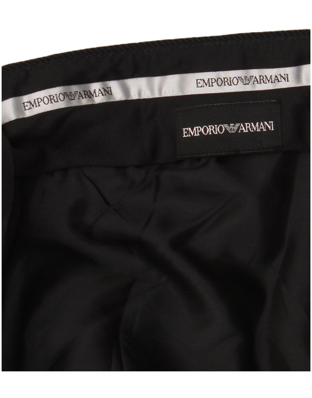 EMPORIO ARMANI Ανδρικό ίσιο παντελόνι W36 L32 Μαύρο ρίγες