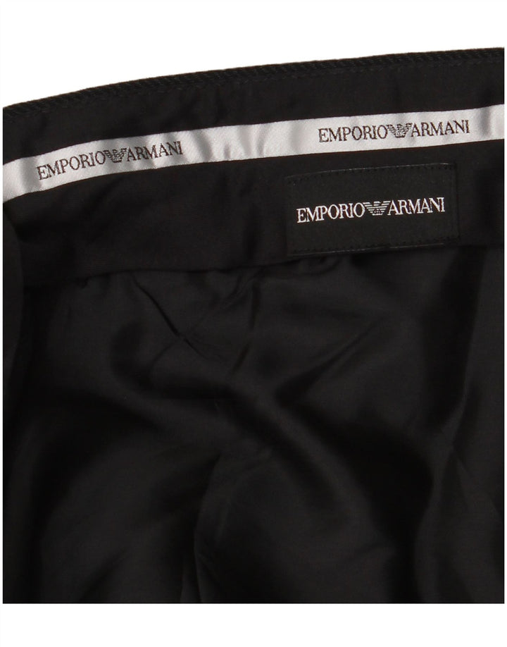 EMPORIO ARMANI Ανδρικό ίσιο παντελόνι W36 L32 Μαύρο ρίγες