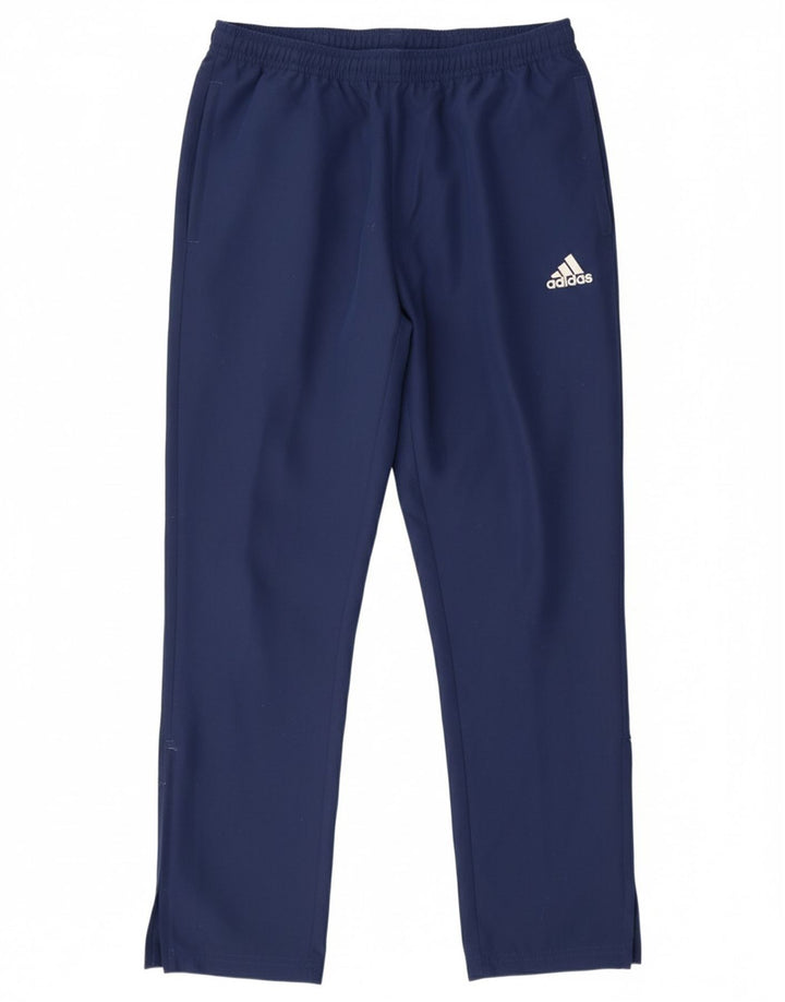 ADIDAS Mens Tracksuit Trousers Large  Navy Blue Polyester