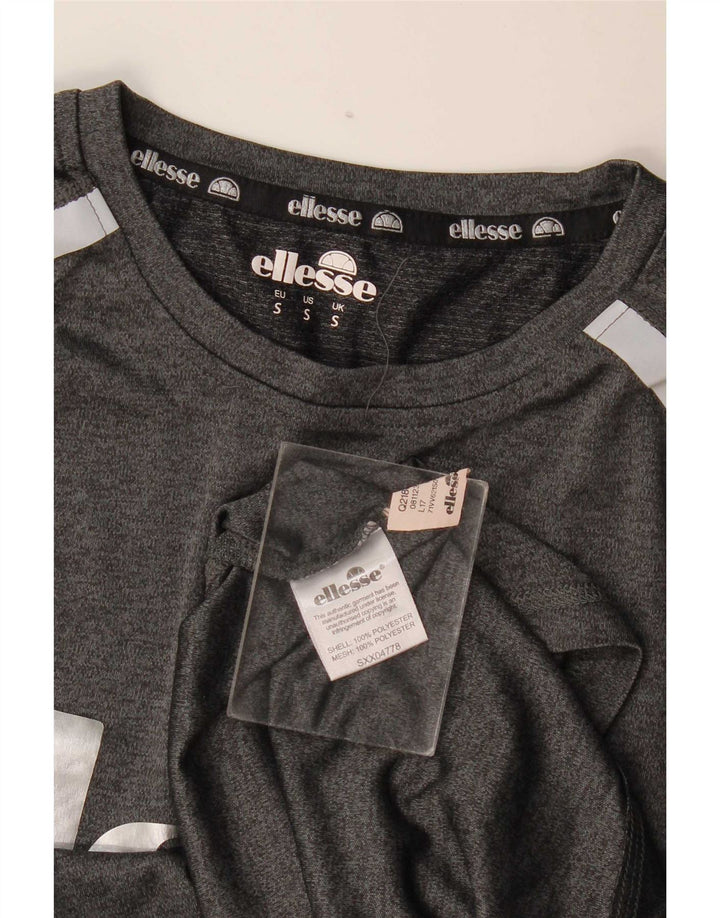 Ανδρικό γραφικό μπλουζάκι Ellesse Slim Fit Top Small Grey Polyester
