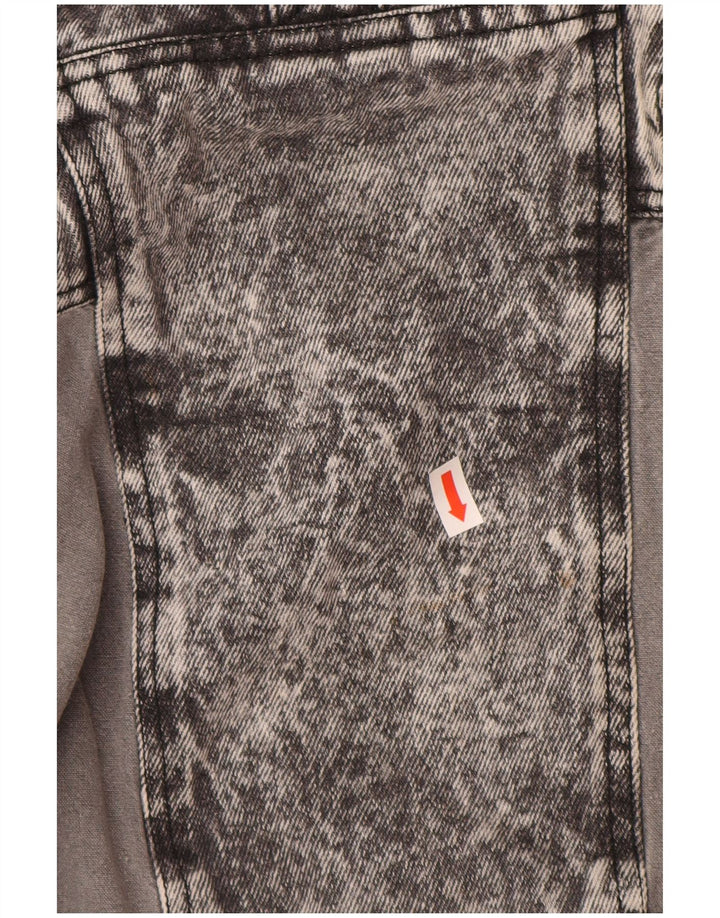 VINTAGE Γυναικείο πουλόβερ Τζιν Μπουφάν UK 20 2XL Γκρι βαμβακερό