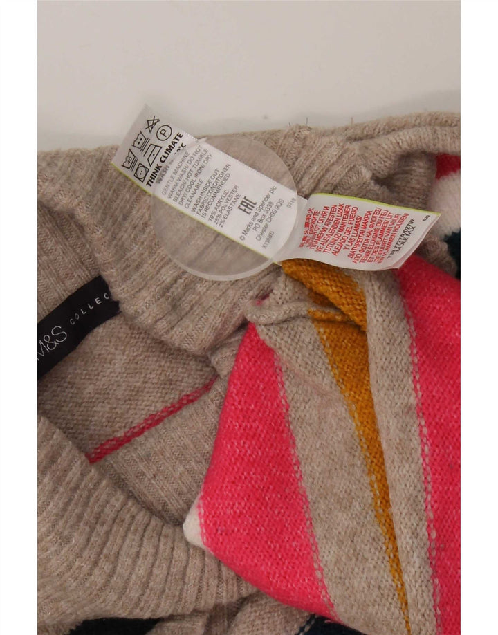 Marks & Spencer Γυναικείο πουλόβερ με ρολό λαιμόκοψη UK 18 XL πολύχρωμο
