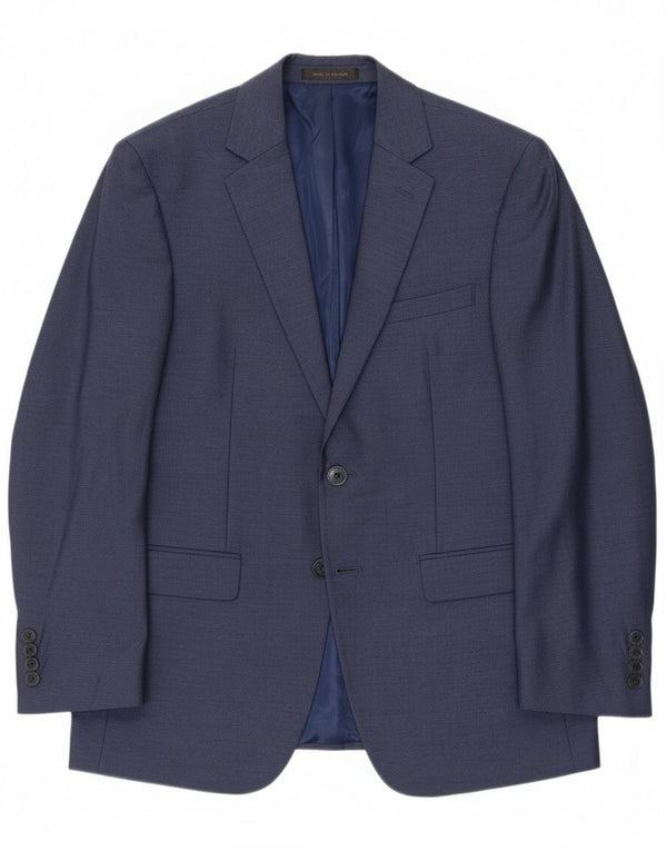 Calvin Klein Mens 2 Button Blazer Jacket UK 38 Medium Navy Blue Polyester