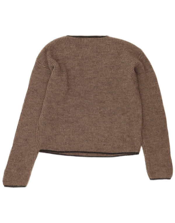 Γυναικείο πουλόβερ Marlboro Classics Crop με V λαιμόκοψη UK 18 XL Γκρι ακρυλικό