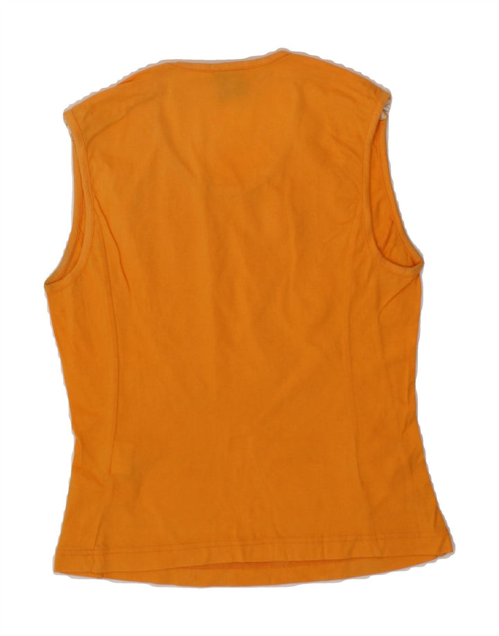 FILA Womens Vest Top IT 40/42 Small Orange Cotton Vintage Fila and Second-Hand Fila from Messina Hembry 