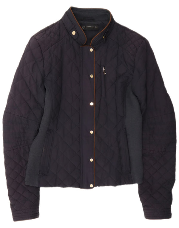 Zara Γυναικείο Καπιτονέ μπουφάν UK 10 Small Navy Blue