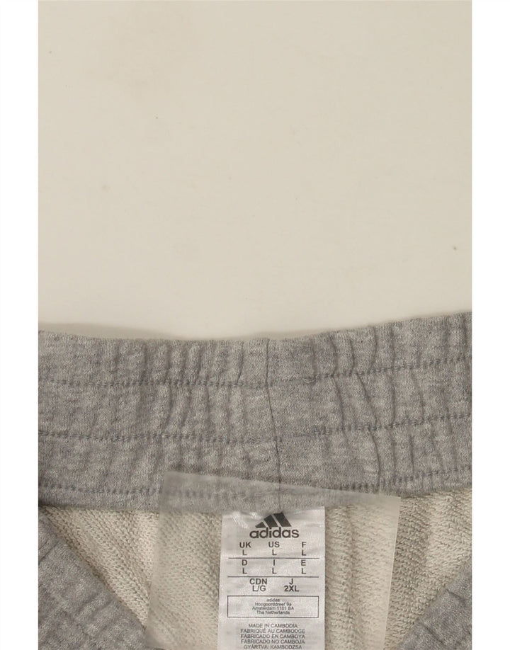 Ανδρικό αθλητικό σορτς Adidas μεγάλο γκρι βαμβακερό