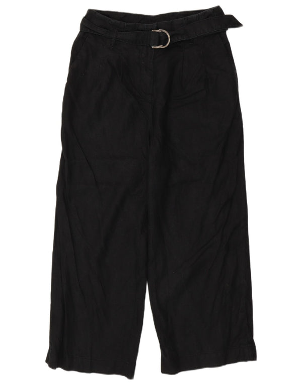 Marks & Spencer Γυναικείο ψηλόμεσο casual παντελόνι UK 14 μεγάλο W32 L27 μαύρο