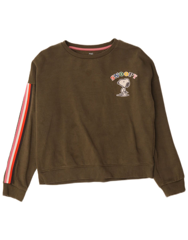 Marks & Spencer Girls Peanuts Φούτερ Jumper 13-14 ετών Χακί